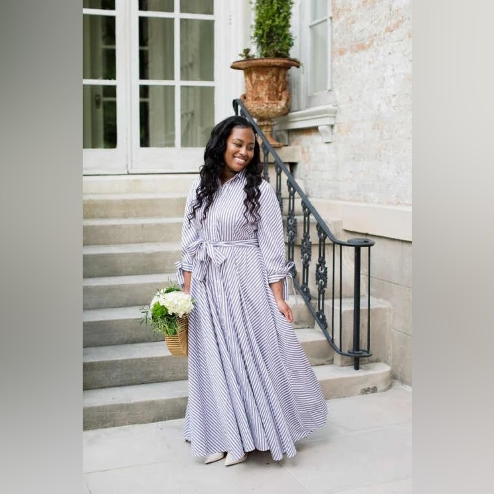 Dainty Jewells | Purple Striped Dress Shirt
